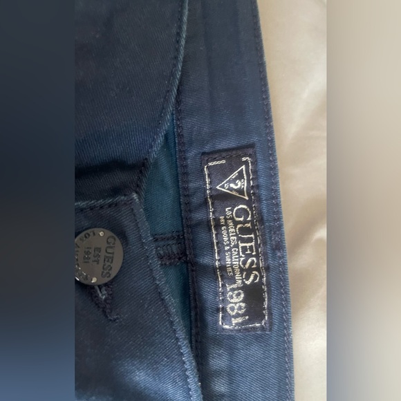 Guess Jeans Womens 25 Blue Skinny Ankle Zip Stretch Casual Zip Pockets - Picture 1 of 3
